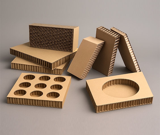 紙類緩衝包材(蜂巢紙板)